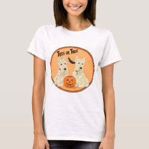 Schottischer Terrier Herbstliche Saisonale Gestalt T-Shirt