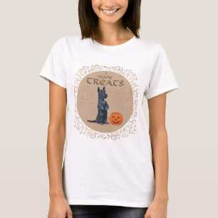 Schottischer Terrier Herbstliche Saisonale Gestalt T-Shirt