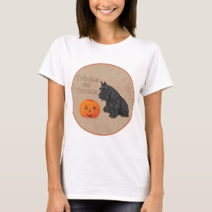 Schottischer Terrier Herbstliche Saisonale Gestalt T-Shirt