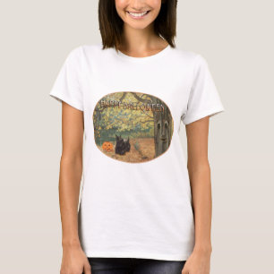 Schottischer Terrier Herbstliche Saisonale Gestalt T-Shirt