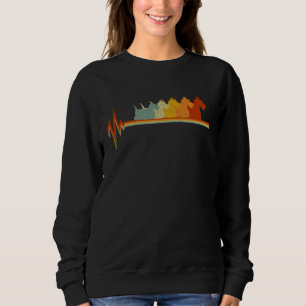 Schottischer Terrier Hund Herzschlag Jungen Mädche Sweatshirt