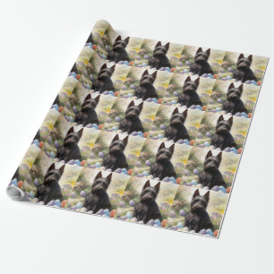 Schottischer Terrier-Hund mit Ostereiern Feiertag Geschenkpapier