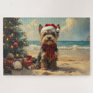 Schottischer Terrier Hund Weihnachten Vintage Stra Puzzle