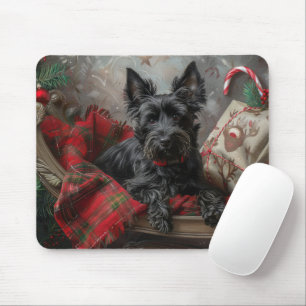 Schottischer Terrier Hund Weihnachtsfestlich Mousepad