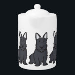 Schottischer Terrier-HundeCartoon<br><div class="desc">Scottish Terrier. Entwurf durch DogBreedCartoon</div>