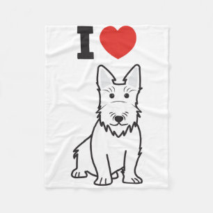Schottischer Terrier-HundeCartoon Fleecedecke