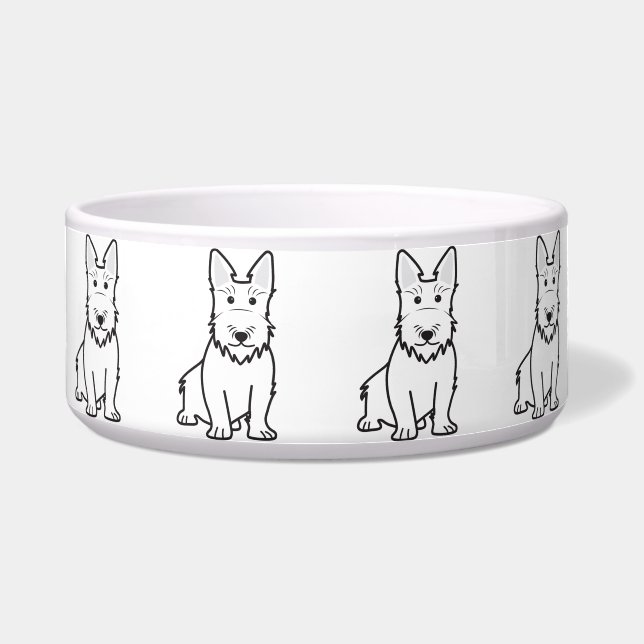 Schottischer Terrier-HundeCartoon Napf (Vorderseite)