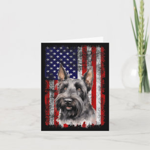Schottischer Terrier-Hundefan Flagge 4. Juli Karte