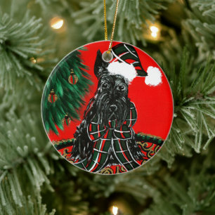 Schottischer Terrier Keramik Ornament