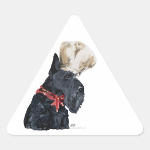 Schottischer Terrier Koch Dreieckiger Aufkleber