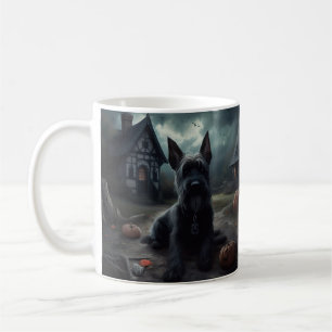 Schottischer Terrier Kürbisse Halloween Gruselig Kaffeetasse