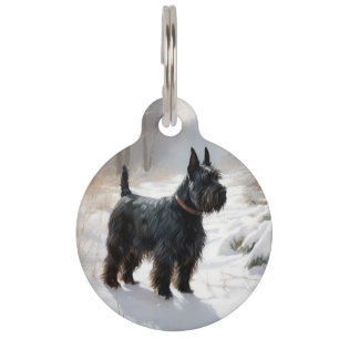 Schottischer Terrier Lass es schneien Weihnachten Haustiermarke
