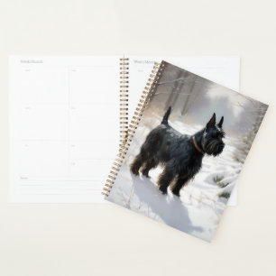Schottischer Terrier Lass es schneien Weihnachten Planer