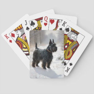 Schottischer Terrier Lass es schneien Weihnachten Spielkarten