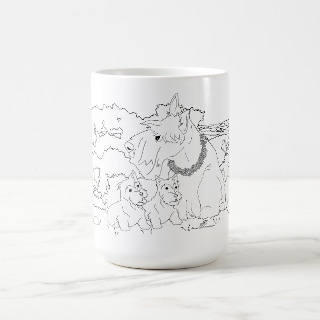 Schottischer Terrier-Mama Kaffeetasse (Mittel)