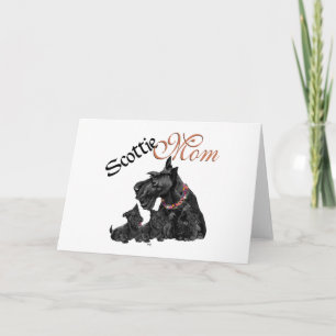 Schottischer Terrier-Mama & Welpen Karte