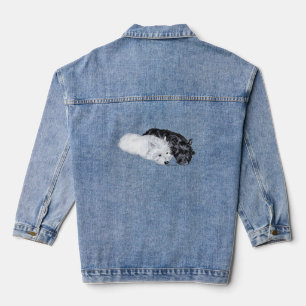 Schottischer Terrier mit Westie Jeansjacke