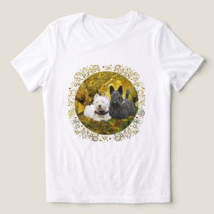 Schottischer Terrier mit Westie Tri-Blend Shirt