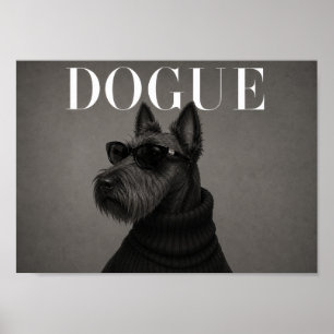 Schottischer Terrier Mode-Editorial-Hunde-Kunst-Dr Poster
