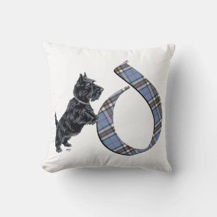 Schottischer Terrier Monogramm D Kissen
