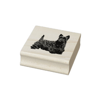 Schottischer Terrier niedlicher Blick auf die Fron Gummistempel
