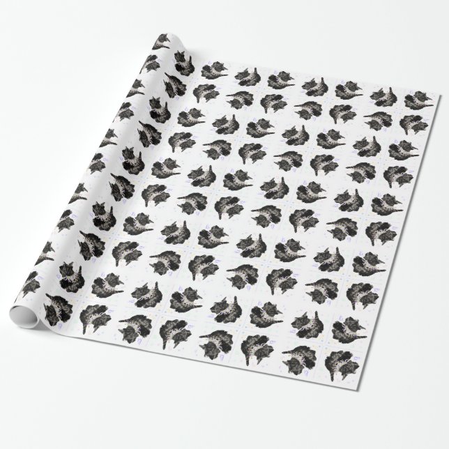 Schottischer Terrier Partei Geschenkpapier (Ungerollt)