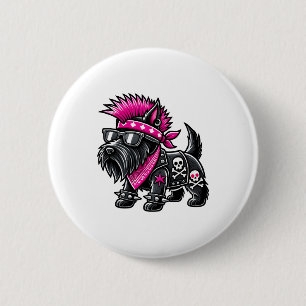 Schottischer Terrier Punk-Musik Button