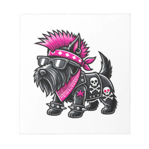 Schottischer Terrier Punk-Musik Notizblock