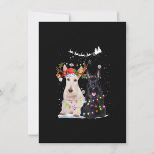 Schottischer Terrier Rentiere Weihnachtsmann Hut W Einladung