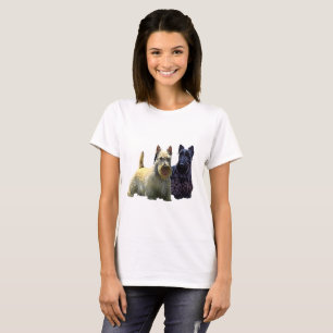 Schottischer Terrier schwarz/wheaten aufrecht steh T-Shirt