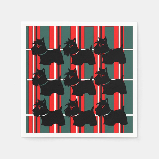 SCHOTTISCHER TERRIER SERVIETTE (Vorderseite)