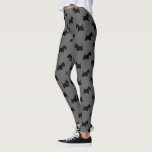 Schottischer Terrier-SilhouettenScottie verfolgt Leggings<br><div class="desc">Zeigen Sie weg Ihre Liebe für schottische Terrier im Komfort und in der Art mit diesen Scottie-HundeLeggings. Niedlicher grauer und schwarzer gemusterter Druck, der einfach, mit der Erholung Ihrer Garderobe auszustatten ist. Vervollkommnen Sie während der Turnhalle, des Yoga oder eines Abends zu Hause mit Ihrem Pelzfreund. Diese Neuheitsdruck-Leggings machen ein...</div>