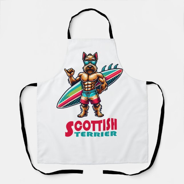 Schottischer Terrier Surfer Schürze (Vorderseite)