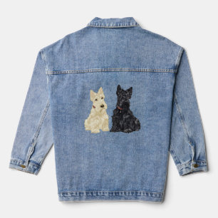 Schottischer Terrier Treffen Jeansjacke