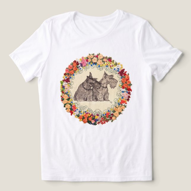 Schottischer Terrier Tri-Blend Shirt (Design Vorderseite)