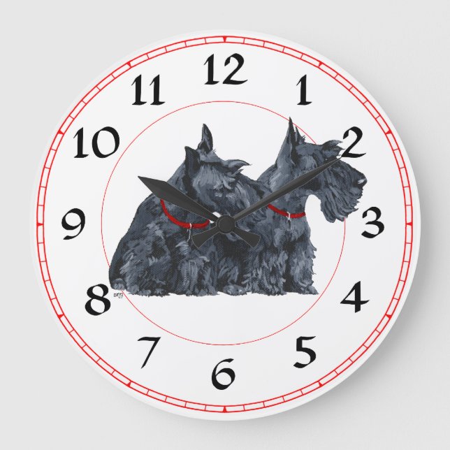 Schottischer Terrier Uhr (Vorderseite)