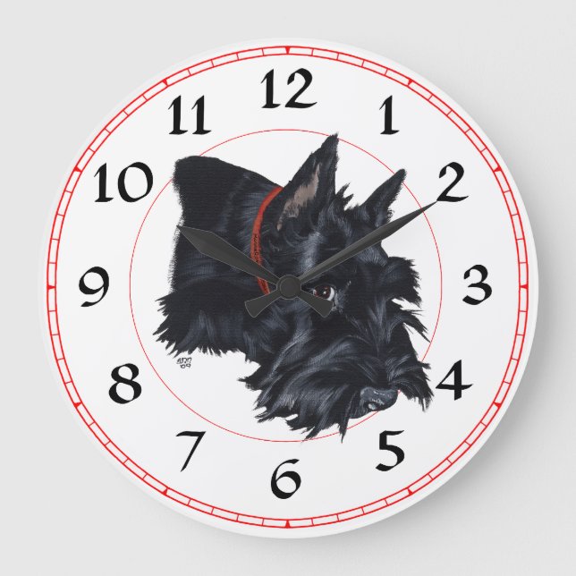 Schottischer Terrier Uhr (Vorderseite)