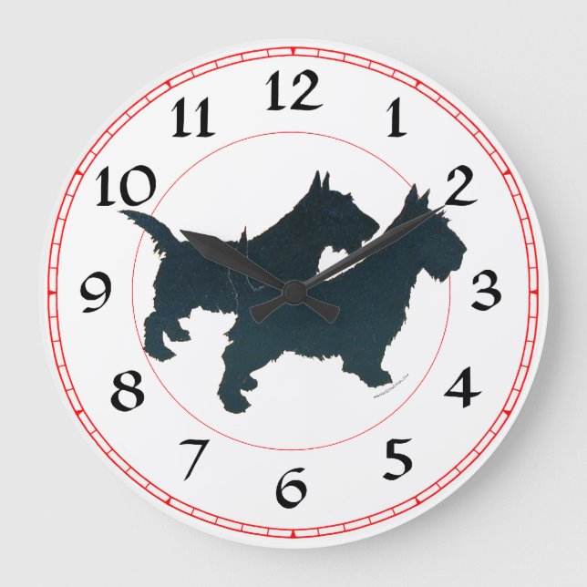 Schottischer Terrier Uhr (Vorderseite)
