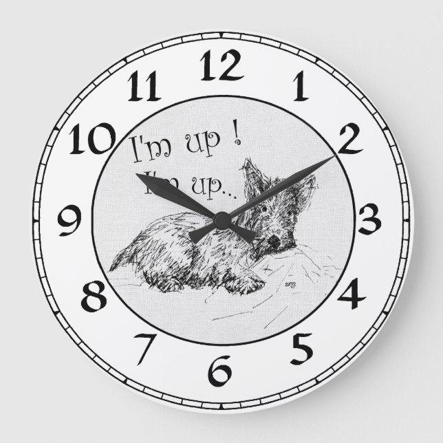 Schottischer Terrier Uhr (Vorderseite)