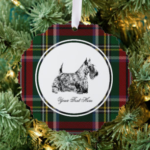 Schottischer Terrier und Blackwatch Personalisiere Ornament Karte