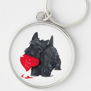 Schottischer Terrier Valentinstag Schlüsselanhänger