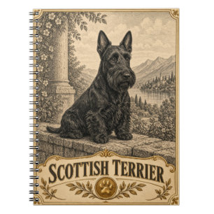Schottischer Terrier, Vintage Heritage Hund Notizblock