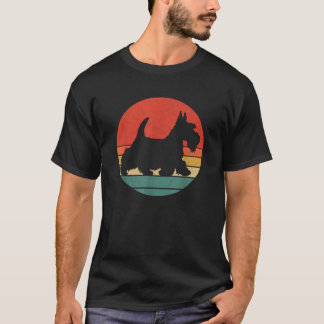 Schottischer Terrier Vintage-Silhouette Retro Scot T-Shirt