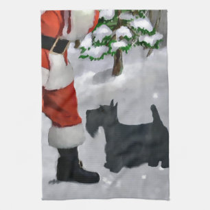 Schottischer Terrier Weihnachten Geschirrtuch