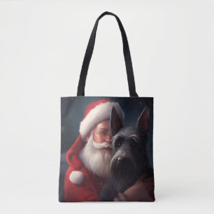 Schottischer Terrier Weihnachtsmann Festliches Wei