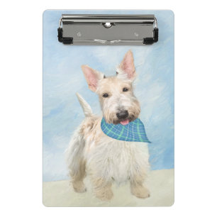 Schottischer Terrier Wheaten-Hund-Malerei Original Mini Klemmbrett