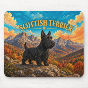 Schottischer Terrier, White Mountains Vintage-Hund Mousepad