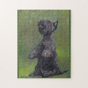 Schottischer Terrier wollen Puzzle