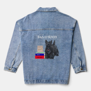 Schottischer Terrier Zurück zur Schule Jeansjacke
