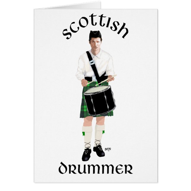 Schottischer Trommler - Grüner Kilt (Vorne)